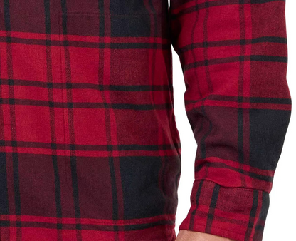 FLANNEL FLEECE LINED HOODED SHIRT JAC