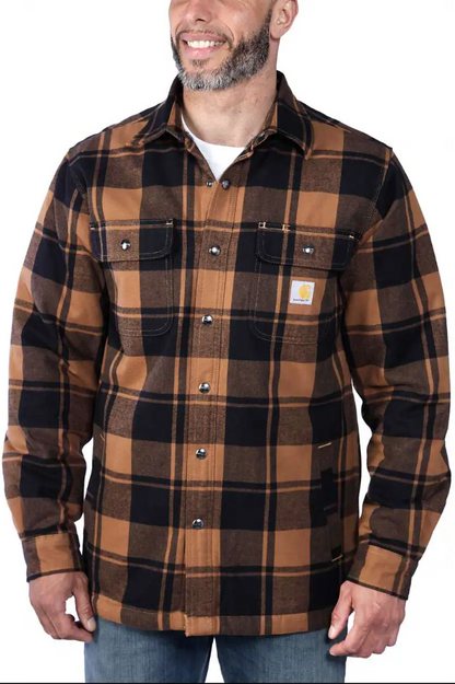 FLANNEL SHERPA-LINED SHIRT JACKET SEM CARAPUÇO