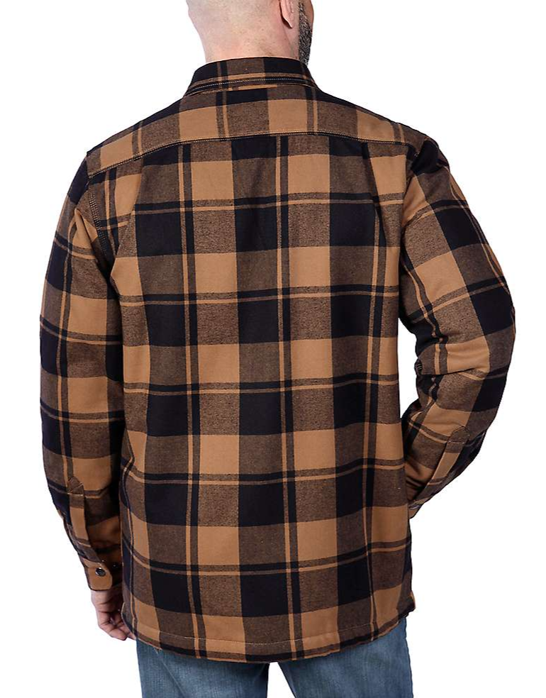 FLANNEL SHERPA-LINED SHIRT JACKET SEM CARAPUÇO