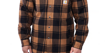 FLANNEL SHERPA-LINED SHIRT JACKET SEM CARAPUÇO