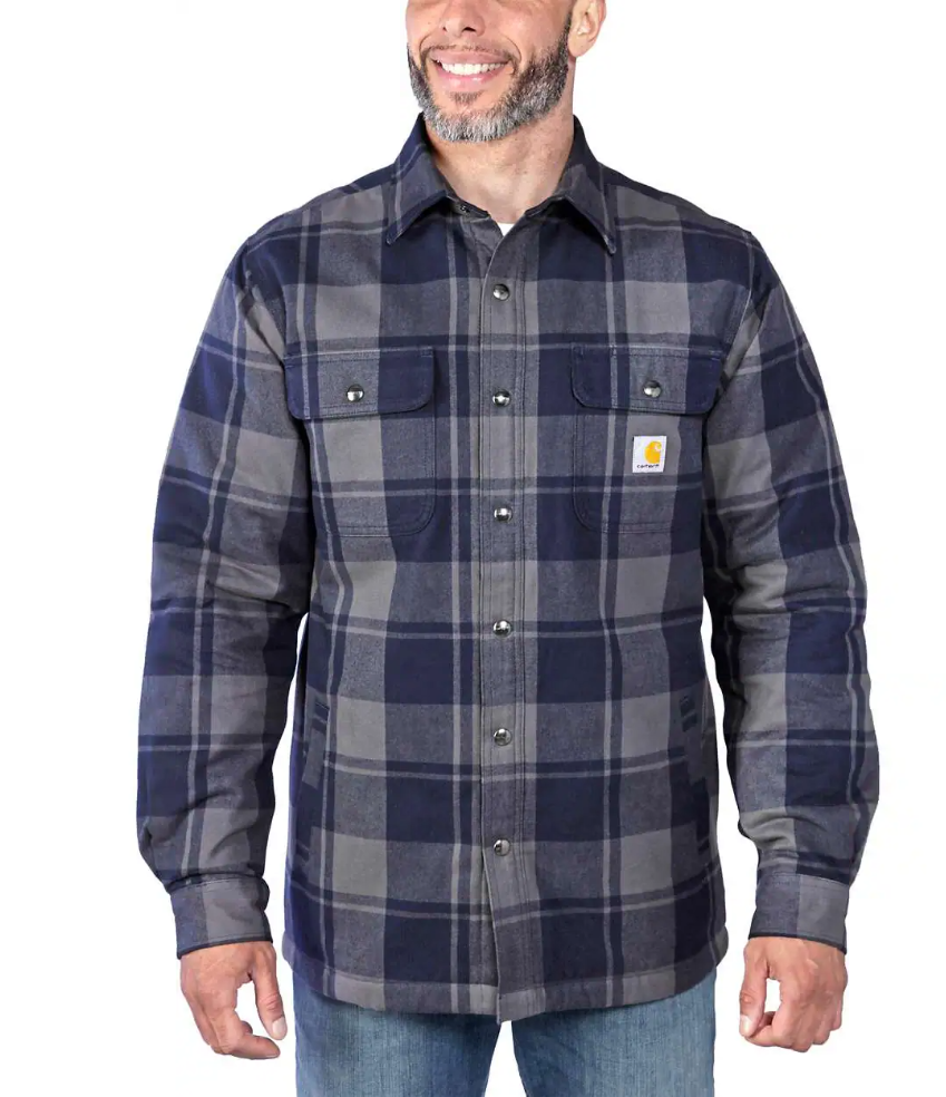 FLANNEL SHERPA-LINED SHIRT JACKET SEM CARAPUÇO