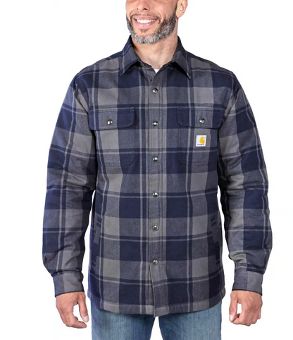 FLANNEL SHERPA-LINED SHIRT JACKET SEM CARAPUÇO