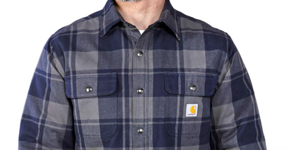 FLANNEL SHERPA-LINED SHIRT JACKET SEM CARAPUÇO