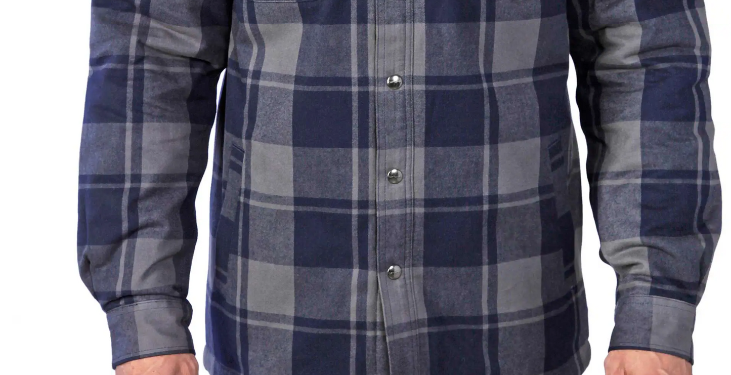 FLANNEL SHERPA-LINED SHIRT JACKET SEM CARAPUÇO