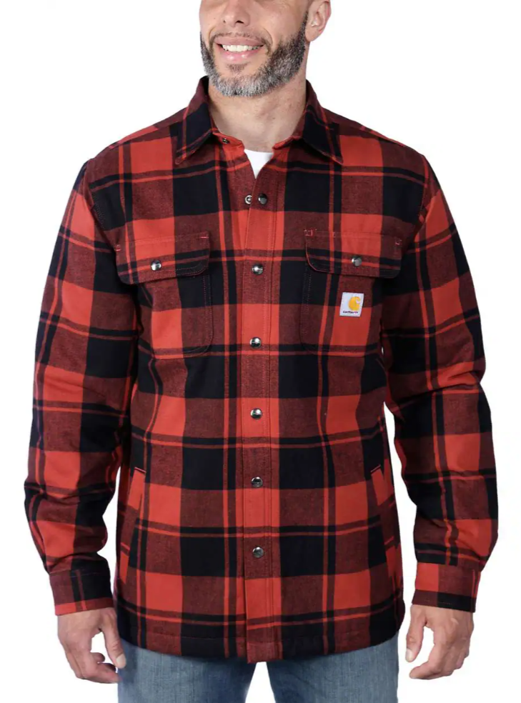 FLANNEL SHERPA-LINED SHIRT JACKET SEM CARAPUÇO