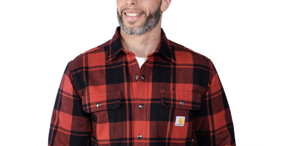 FLANNEL SHERPA-LINED SHIRT JACKET SEM CARAPUÇO