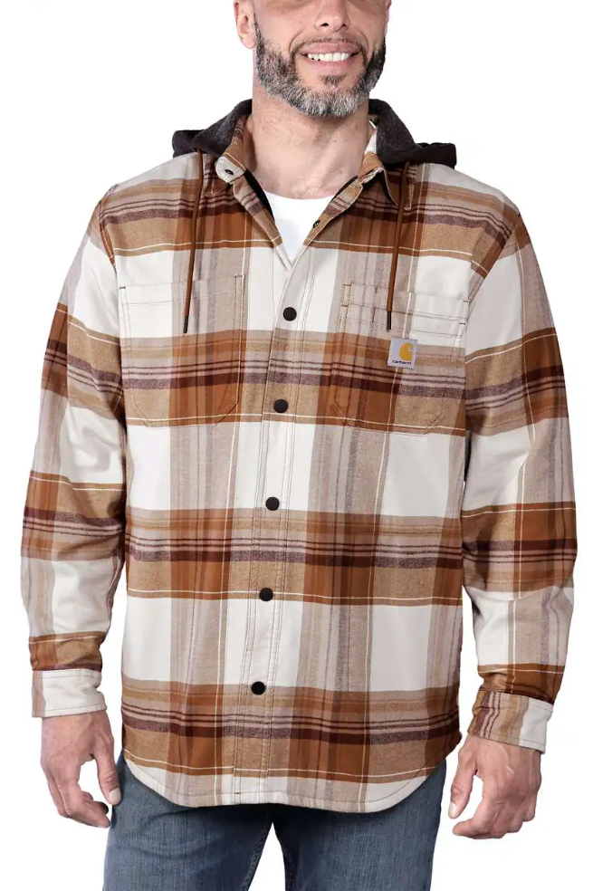 FLANNEL SHERPA-LINED SHIRT JACKET