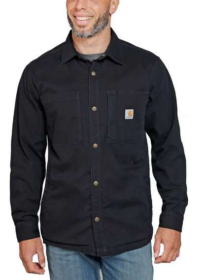 FLEECE LINED SNAP FRONT SHIRT JAC