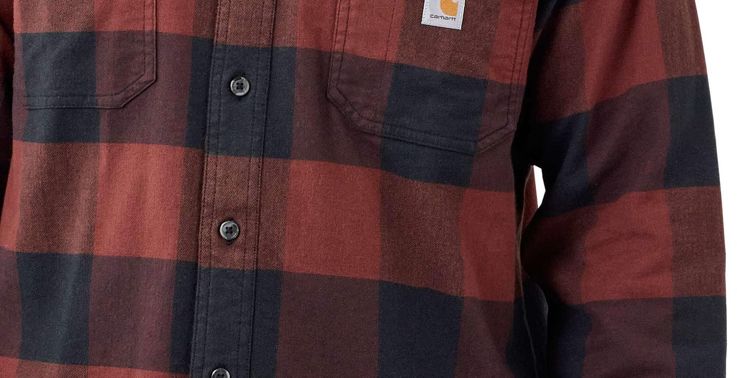 MIDWEIGHT FLANNEL L/S PLAID SHIRT