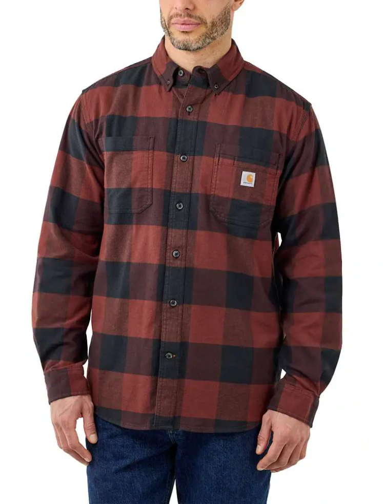 MIDWEIGHT FLANNEL L/S PLAID SHIRT