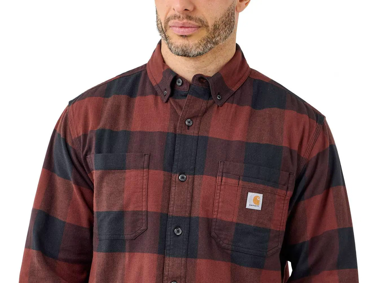 MIDWEIGHT FLANNEL L/S PLAID SHIRT