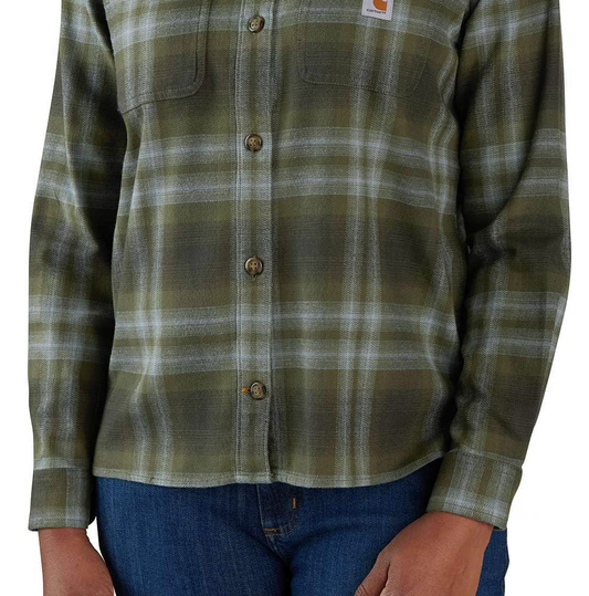 MIDWEIGHT FLANNEL L/S PLAID SHIRT WOMAN