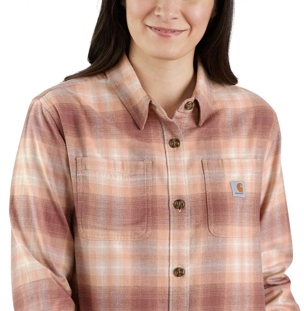 MIDWEIGHT FLANNEL L/S PLAID SHIRT WOMAN