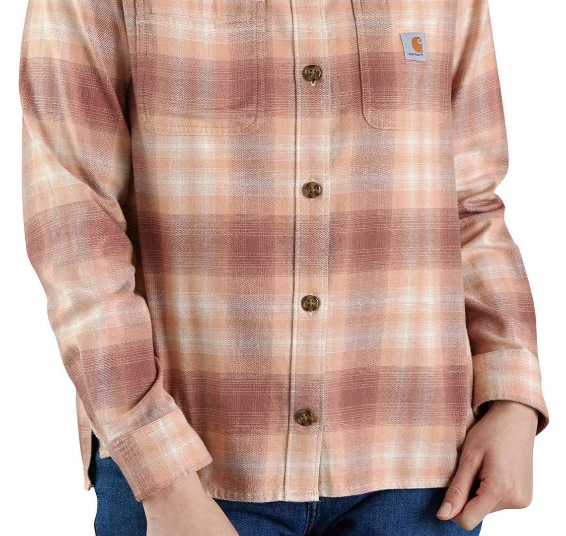 MIDWEIGHT FLANNEL L/S PLAID SHIRT WOMAN