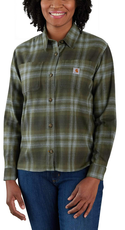 MIDWEIGHT FLANNEL L/S PLAID SHIRT WOMAN