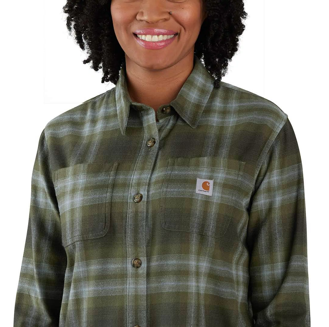 MIDWEIGHT FLANNEL L/S PLAID SHIRT WOMAN