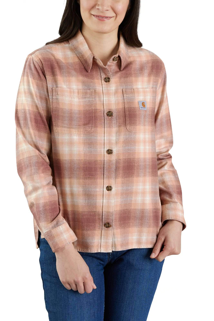 MIDWEIGHT FLANNEL L/S PLAID SHIRT WOMAN